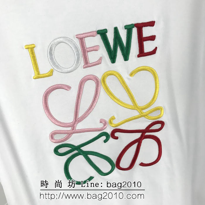 Loewe羅意威 19ss早春新款短袖 精密彩虹刺繡圖案 定制原版純棉面料 高版本男女同款 ydi2025